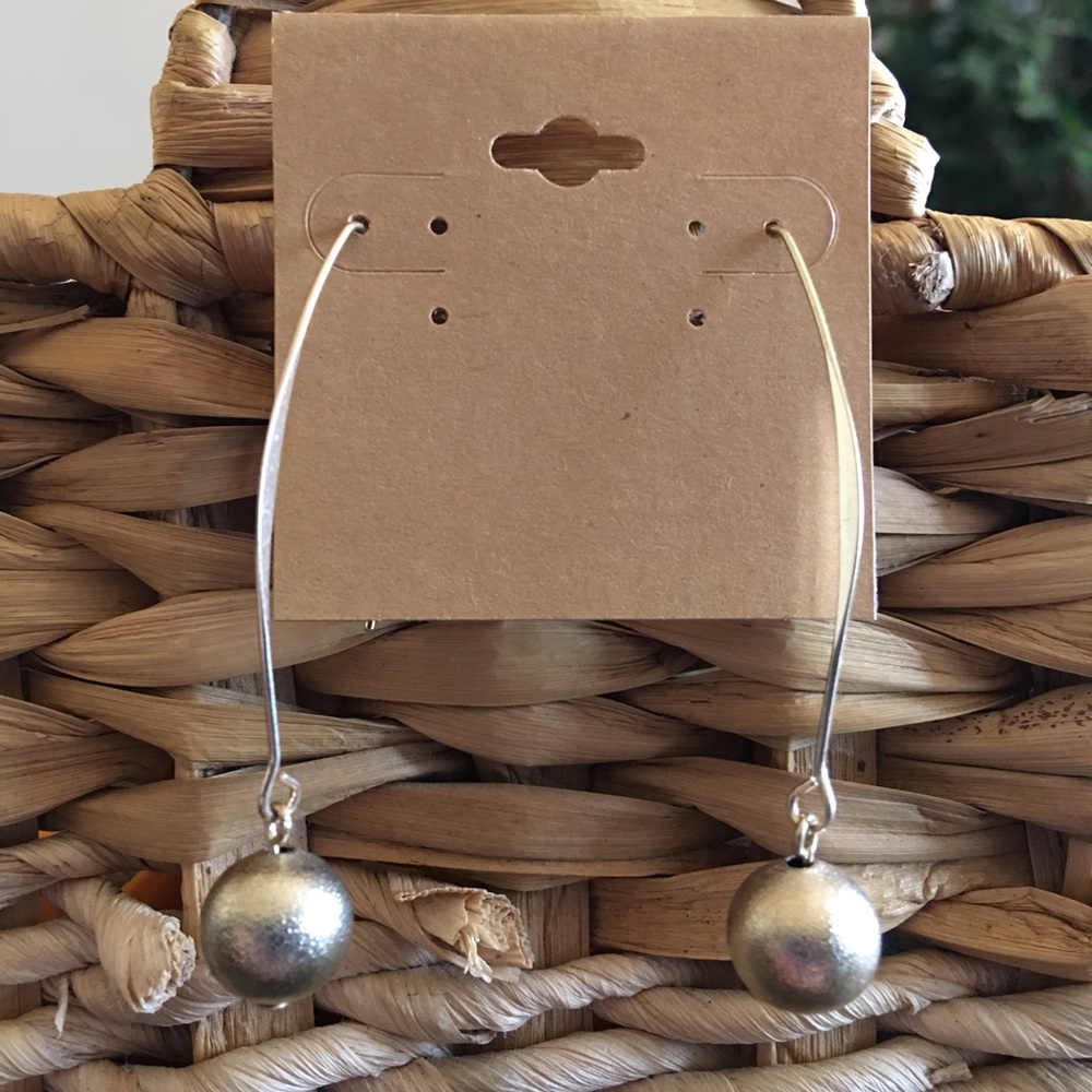 Vintage repurpose gold textured ball ear wires